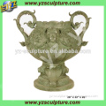 home decorative beautiful antique casting brass flowerpot